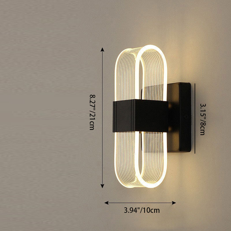 Modern Simplicity Rectangle Aluminum LED Wall Sconce Lamp For Living Room