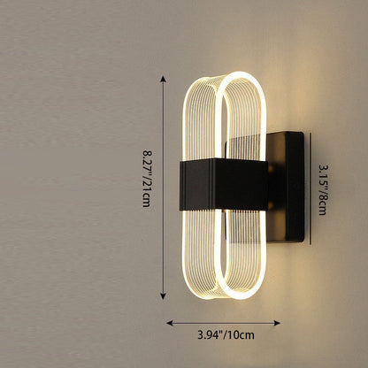 Modern Simplicity Rectangle Aluminum LED Wall Sconce Lamp For Living Room