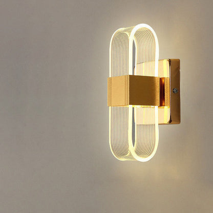Modern Simplicity Rectangle Aluminum LED Wall Sconce Lamp For Living Room