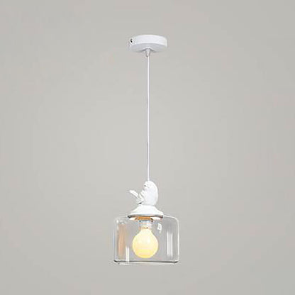 Contemporary Creative Bird Resin Glass 1 - Light Pendant Light For Dining Room
