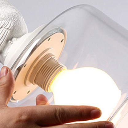 Contemporary Creative Bird Resin Glass 1 - Light Pendant Light For Dining Room