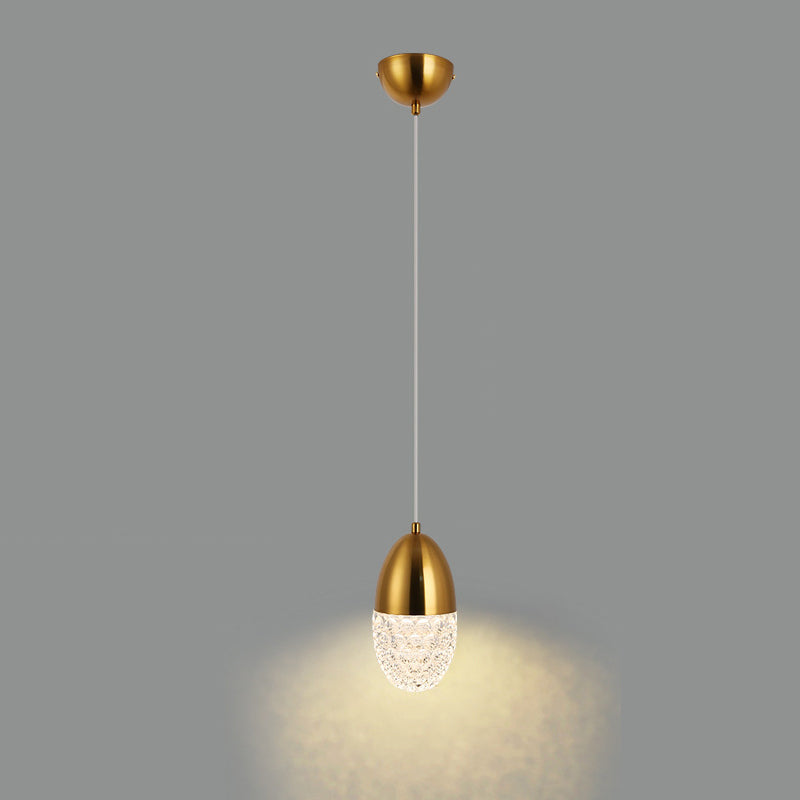 مصباح LED زجاجي بيضاوي بسيط بتصميم عصري لغرفة الطعام 