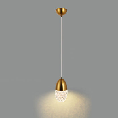 مصباح LED زجاجي بيضاوي بسيط بتصميم عصري لغرفة الطعام 