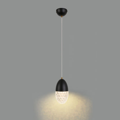 مصباح LED زجاجي بيضاوي بسيط بتصميم عصري لغرفة الطعام 