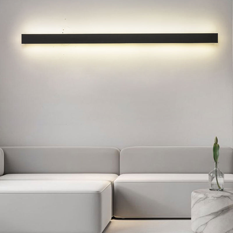 Modern Minimalist Iron Acrylic Long Strip LED Wall Sconce Lamp For Outdoor Patios
