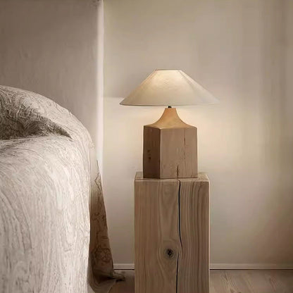Modern Simplicity Umbrella Shape Fabric Wood 1 - Light Table Lamp For Living Room