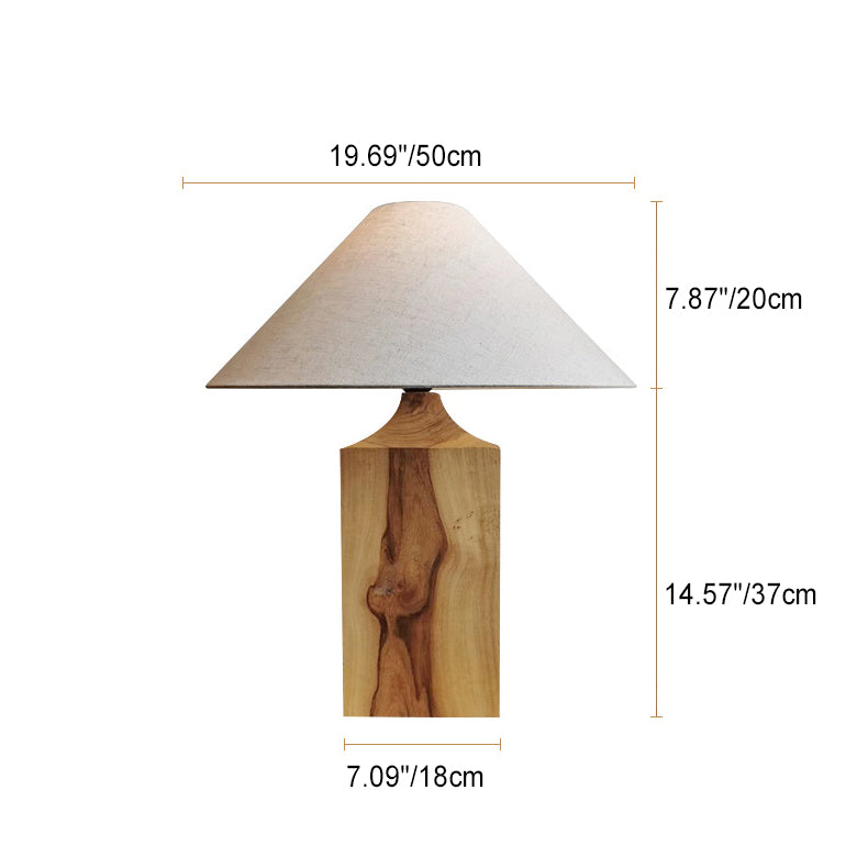 Modern Simplicity Umbrella Shape Fabric Wood 1 - Light Table Lamp For Living Room