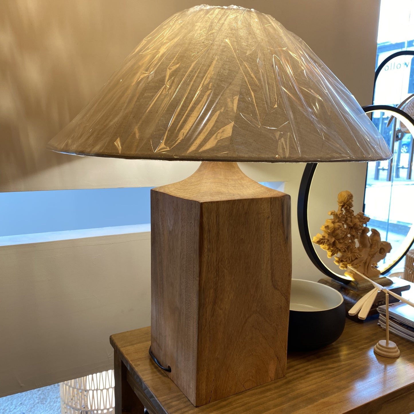 Modern Simplicity Umbrella Shape Fabric Wood 1 - Light Table Lamp For Living Room