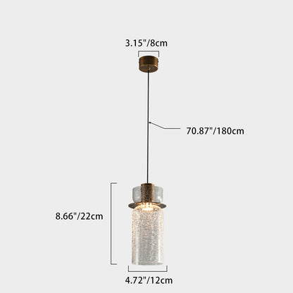 مصباح LED معاصر من الزجاج والحديد لغرفة الطعام 