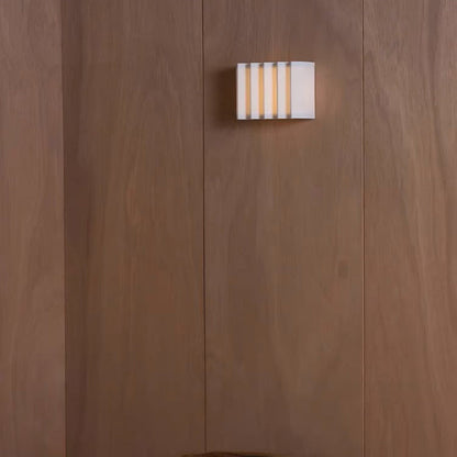 مصباح حائط LED مستطيل الشكل من القماش بتصميم آرت ديكو الحديث لغرفة النوم 