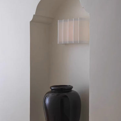 مصباح حائط LED مستطيل الشكل من القماش بتصميم آرت ديكو الحديث لغرفة النوم 