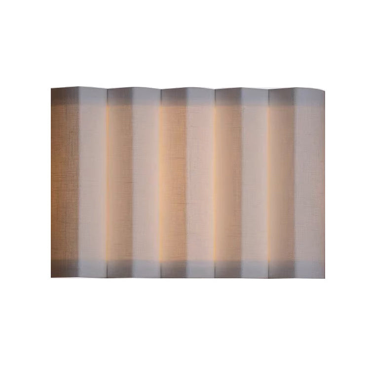 مصباح حائط LED مستطيل الشكل من القماش بتصميم آرت ديكو الحديث لغرفة النوم 