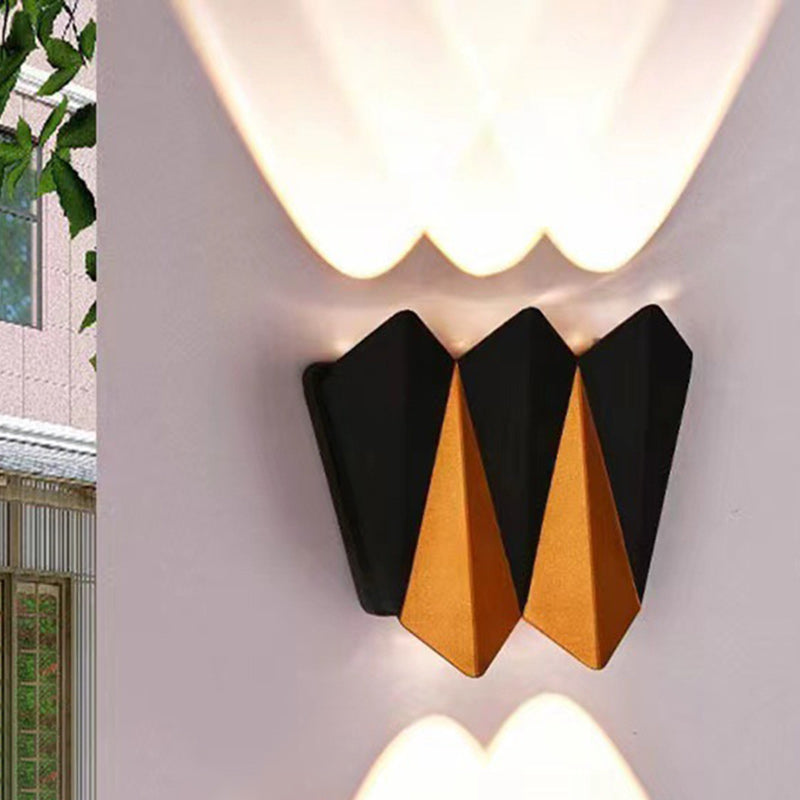 Modern Simplicity Polygon Aluminum Waterproof LED Wall Sconce Lamp For Outdoor Patios