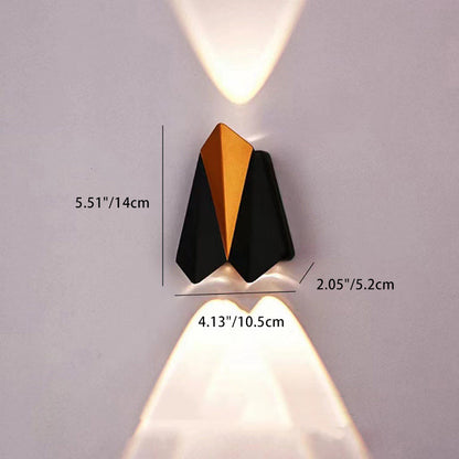 Modern Simplicity Polygon Aluminum Waterproof LED Wall Sconce Lamp For Outdoor Patios