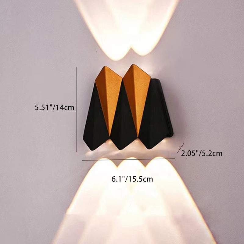 Modern Simplicity Polygon Aluminum Waterproof LED Wall Sconce Lamp For Outdoor Patios