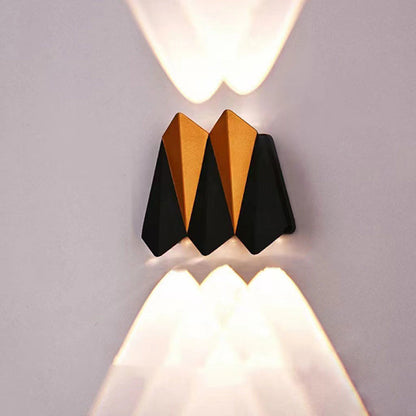 Modern Simplicity Polygon Aluminum Waterproof LED Wall Sconce Lamp For Outdoor Patios