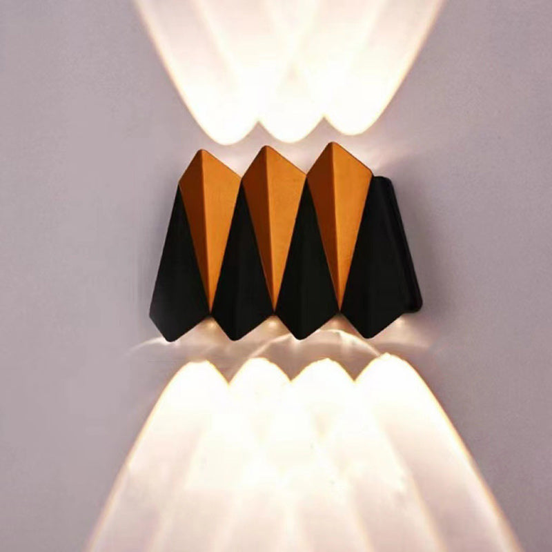 Modern Simplicity Polygon Aluminum Waterproof LED Wall Sconce Lamp For Outdoor Patios