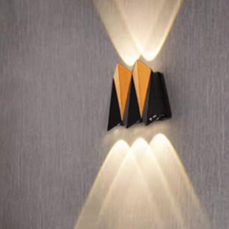 Modern Simplicity Polygon Aluminum Waterproof LED Wall Sconce Lamp For Outdoor Patios