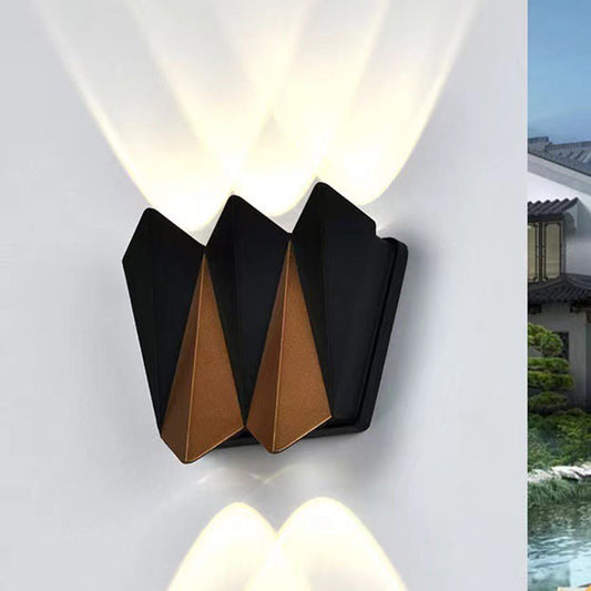 Modern Simplicity Polygon Aluminum Waterproof LED Wall Sconce Lamp For Outdoor Patios
