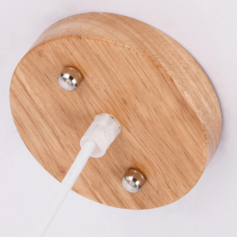 Modern Simplicity Geometry Wood Hardware 1 - Light Pendant Light For Dining Room