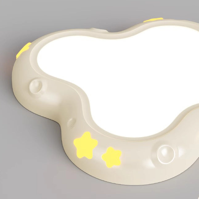 Contemporary Creative Clouds ABS Resin Iron LED Flush Mount Ceiling Light For Bedroom