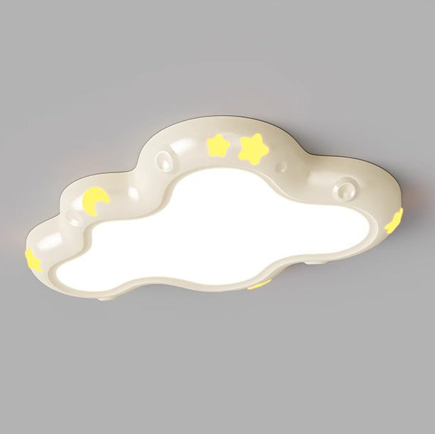 Contemporary Creative Clouds ABS Resin Iron LED Flush Mount Ceiling Light For Bedroom