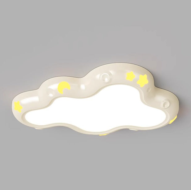 Contemporary Creative Clouds ABS Resin Iron LED Flush Mount Ceiling Light For Bedroom