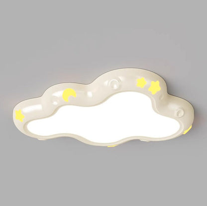Contemporary Creative Clouds ABS Resin Iron LED Flush Mount Ceiling Light For Bedroom