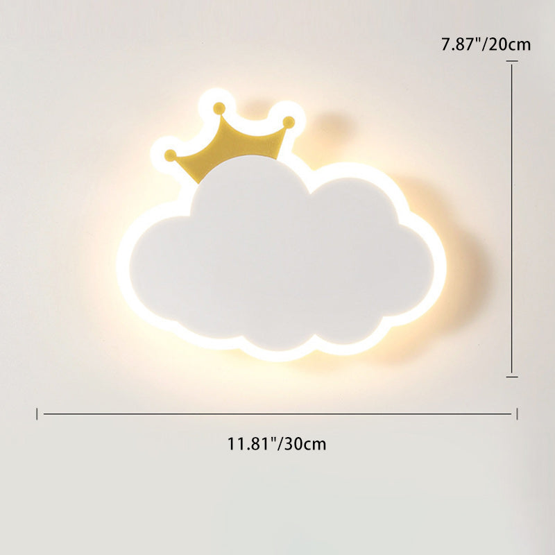 مصباح حائط LED من الأكريليك والحديد بتصميم بسيط وعصري على شكل غيوم بجانب السرير 