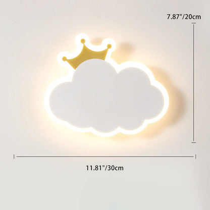 مصباح حائط LED من الأكريليك والحديد بتصميم بسيط وعصري على شكل غيوم بجانب السرير 