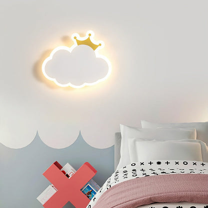 مصباح حائط LED من الأكريليك والحديد بتصميم بسيط وعصري على شكل غيوم بجانب السرير 
