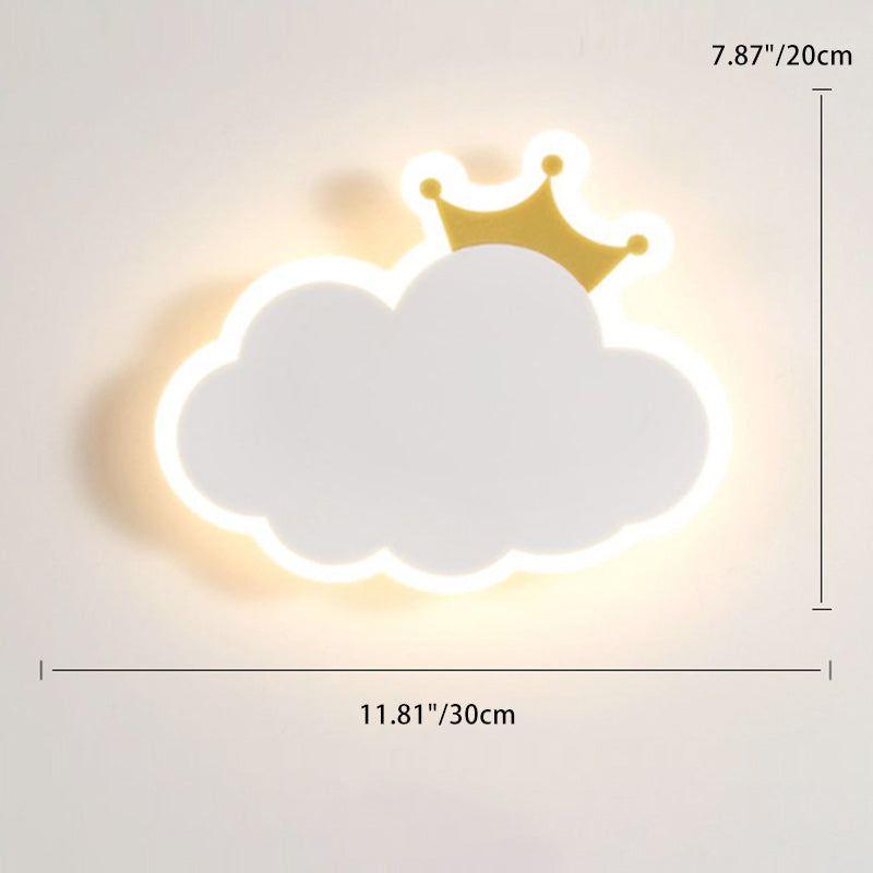 مصباح حائط LED من الأكريليك والحديد بتصميم بسيط وعصري على شكل غيوم بجانب السرير 