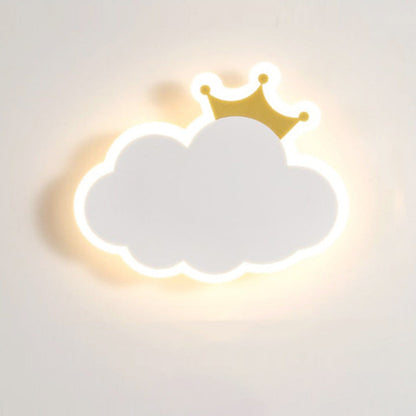 مصباح حائط LED من الأكريليك والحديد بتصميم بسيط وعصري على شكل غيوم بجانب السرير 