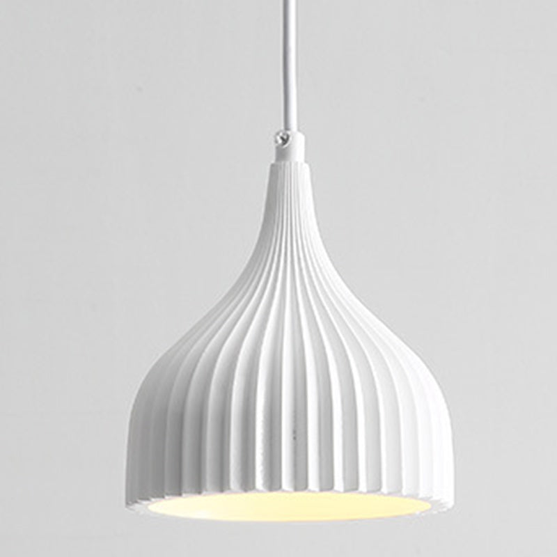 Modern Minimalist Dome Iron Resin 1 - Light Pendant Light For Dining Room