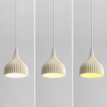Modern Minimalist Dome Iron Resin 1 - Light Pendant Light For Dining Room