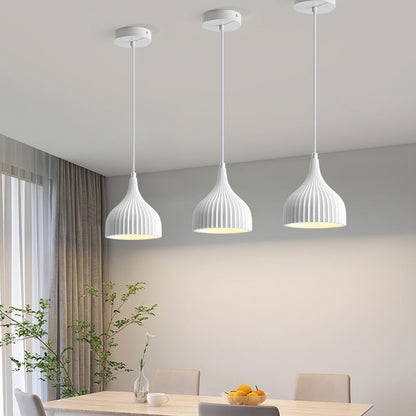 Modern Minimalist Dome Iron Resin 1 - Light Pendant Light For Dining Room