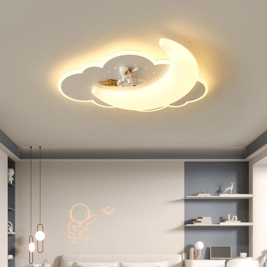 مصباح سقف LED مدمج بتصميم طائرة رائد فضاء معاصر ومبتكر لغرفة النوم 