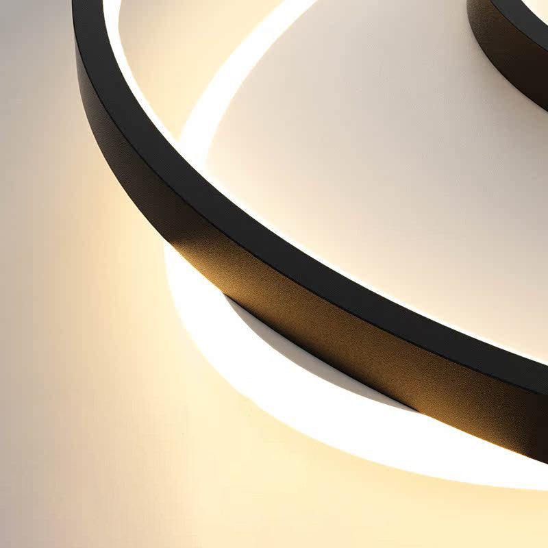 Modern Simplicity Round Acrylic Iron LED Flush Mount Ceiling Light For Bedroom
