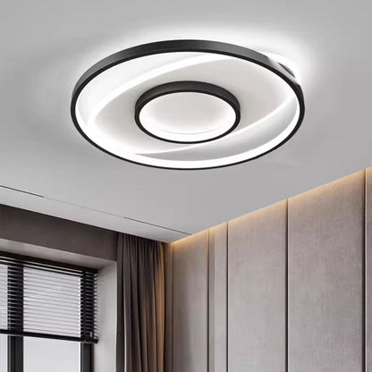 Modern Simplicity Round Acrylic Iron LED Flush Mount Ceiling Light For Bedroom
