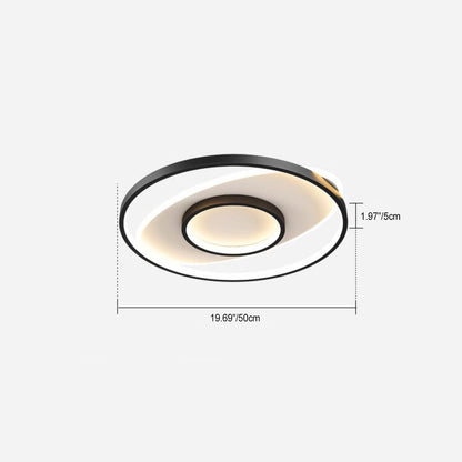 Modern Simplicity Round Acrylic Iron LED Flush Mount Ceiling Light For Bedroom