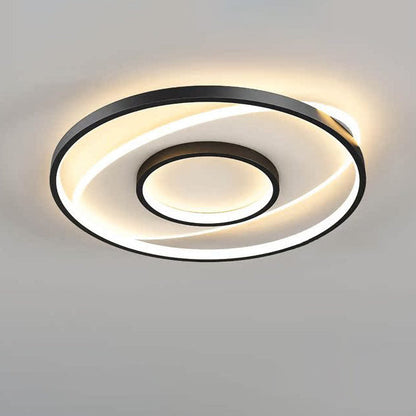 Modern Simplicity Round Acrylic Iron LED Flush Mount Ceiling Light For Bedroom