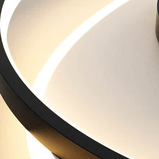 Modern Simplicity Round Acrylic Iron LED Flush Mount Ceiling Light For Bedroom