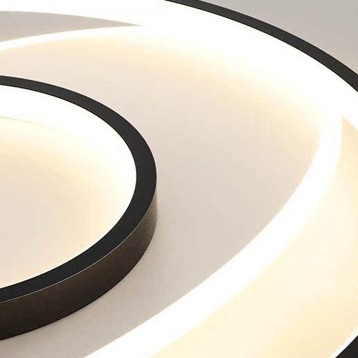 Modern Simplicity Round Acrylic Iron LED Flush Mount Ceiling Light For Bedroom