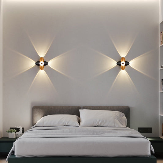 مصباح حائط LED من الألومنيوم المقاوم للماء بتصميم زهرة البرقوق بتصميم عصري بسيط للممرات 