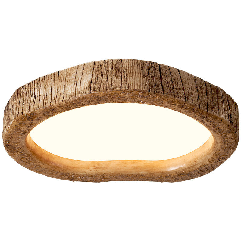 Contemporary Nordic Heart Shape Resin Glass LED Flush Mount Ceiling Light For Bedroom