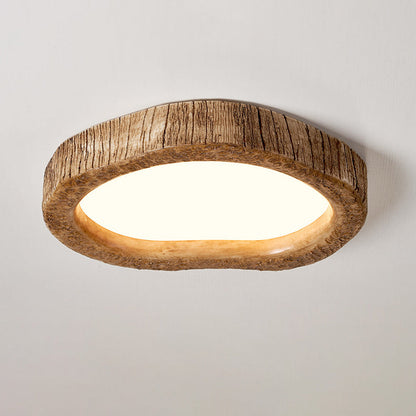Contemporary Nordic Heart Shape Resin Glass LED Flush Mount Ceiling Light For Bedroom