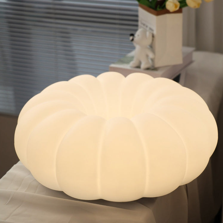 Contemporary Nordic Cream Bear PE Hardware LED Flush Mount Ceiling Light For Bedroom
