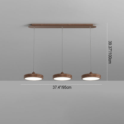 Contemporary Scandinavian Round Acrylic Iron LED Pendant Light For Dining Room
