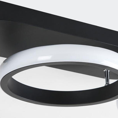 Modern Simplicity Round Square Acrylic Iron LED Semi-Flush Mount Ceiling Light For Hallways