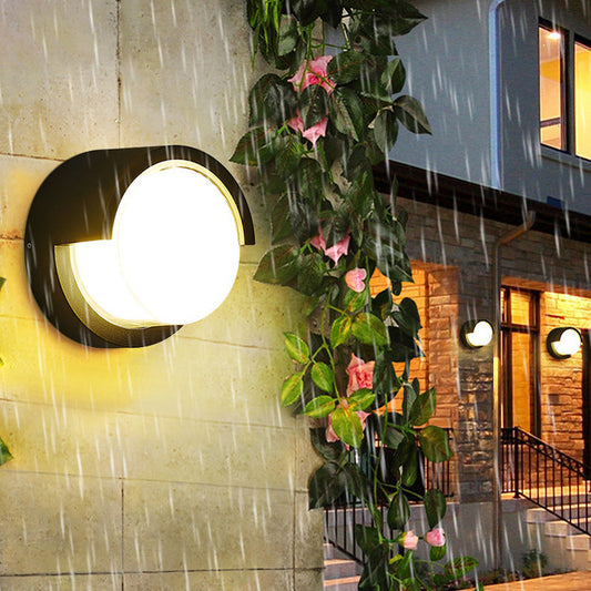 Modern Simplicity Round Square Waterproof Acrylic Aluminum LED Wall Sconce Lamp For Outdoor Patio